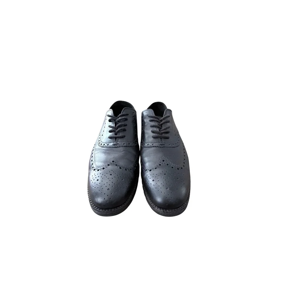 Cole Haan Zerogrand Wingtip Oxford Black Leather Shoes Mens 11.5 M